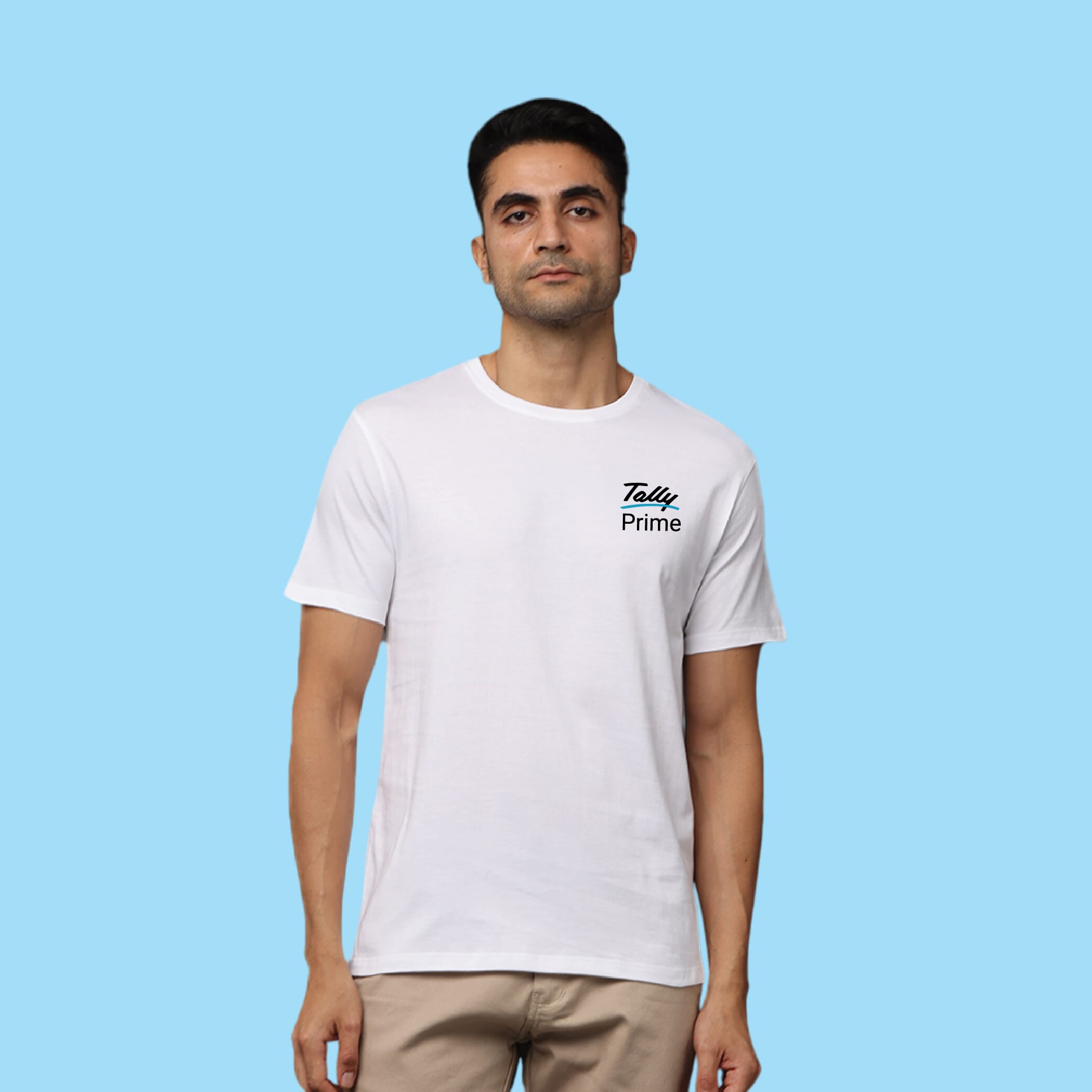 Greys&Blues Pima Round neck T-Shirt-White